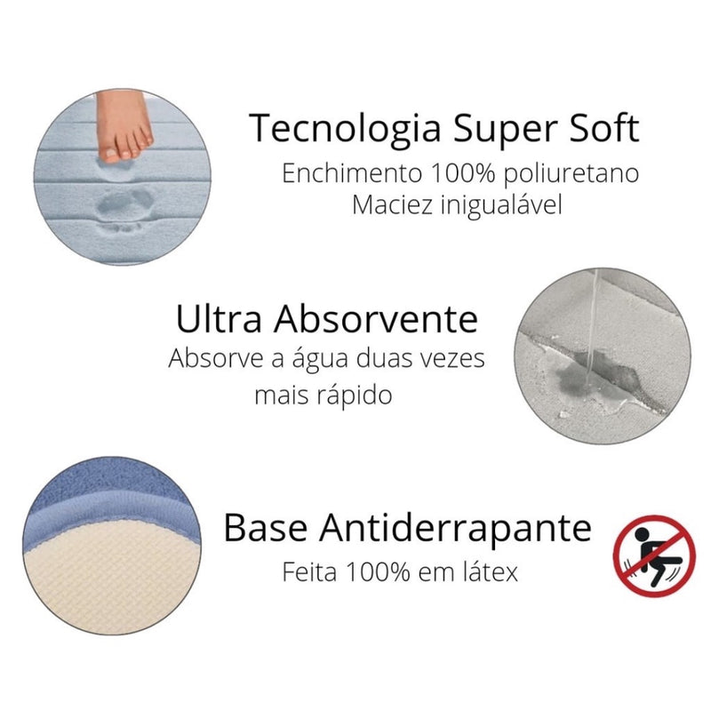 Tapete para Banheiro Antiderrapante Primar™ - PAGUE 1 LEVE 2