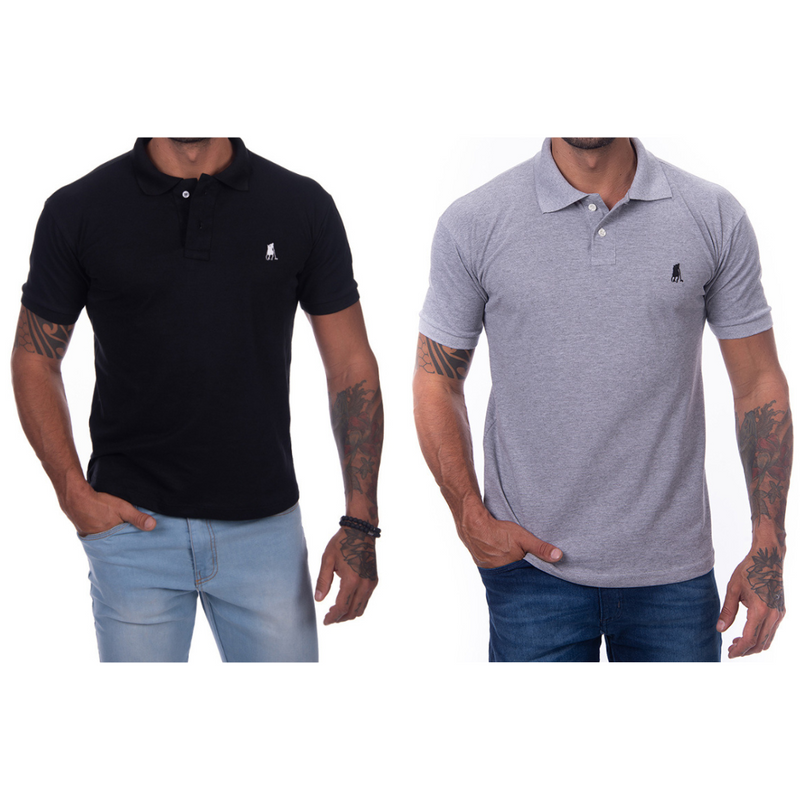 Kit  2 Camisas Polo Club Masculina Premium