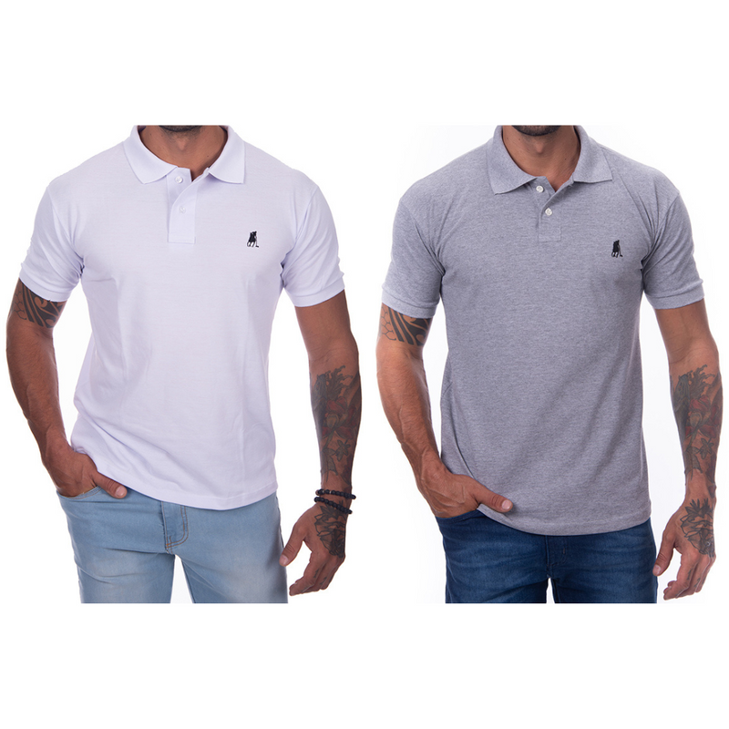 Kit  2 Camisas Polo Club Masculina Premium