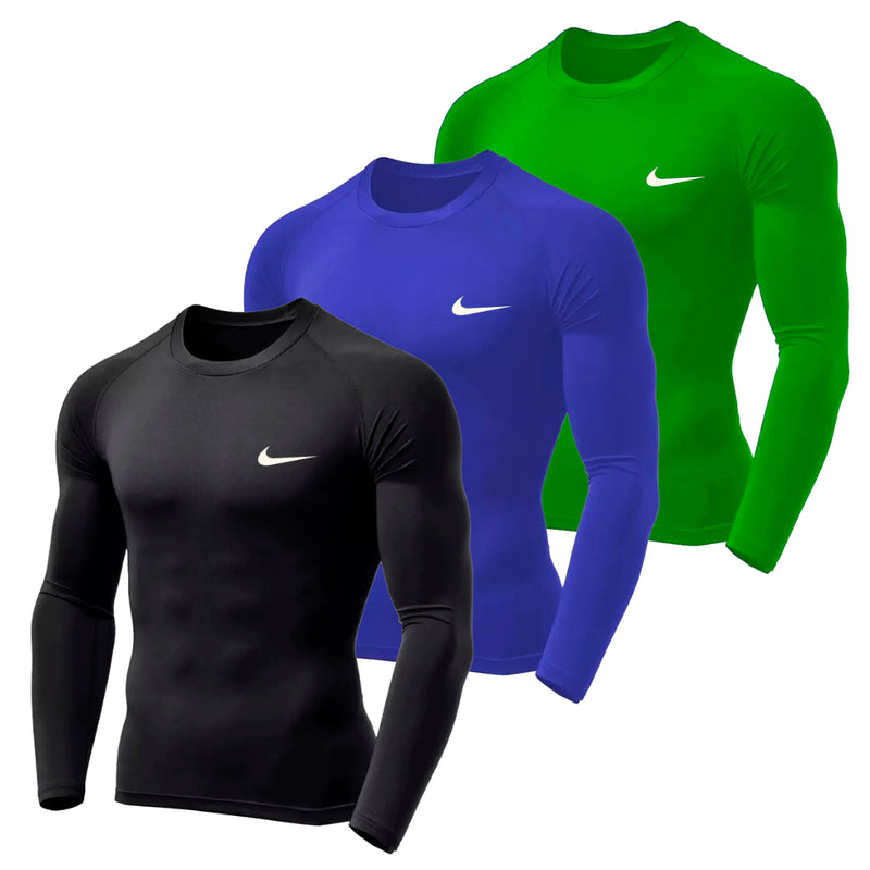 Kit 3 Camisas Proteção Uv 50+ Segunda Pele Promoção