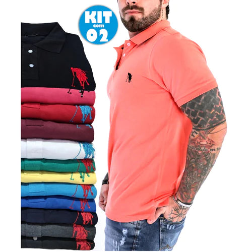 Kit  2 Camisas Polo Club Masculina Premium