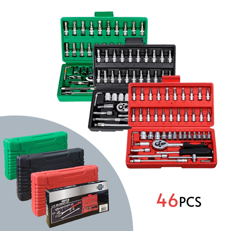 Kit Ferramentas 46 Peças Com Maleta Jogo De Ferramentas Completo