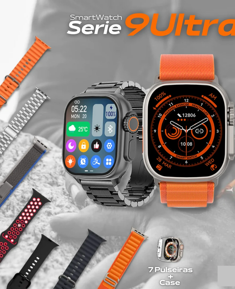 SmartWatch - Serie 9 Pro [Brinde: 7 Pulseiras + Capa Protetora]