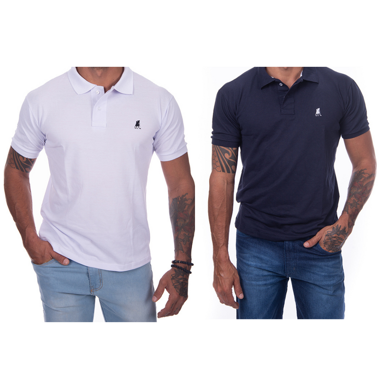 Kit  2 Camisas Polo Club Masculina Premium