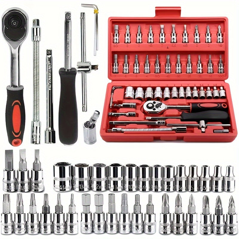 Kit Ferramentas 46 Peças Com Maleta Jogo De Ferramentas Completo