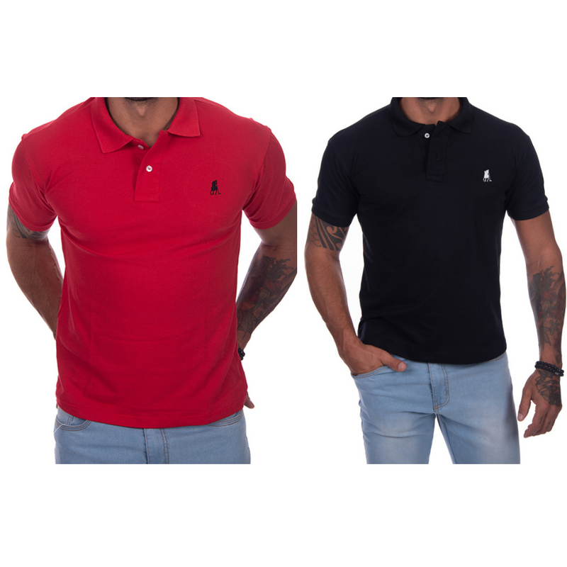 Kit  2 Camisas Polo Club Masculina Premium