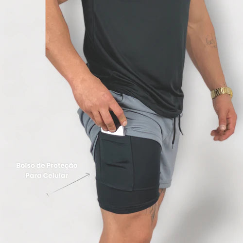 Shorts DryFit™ de Compressão TN - COMPRE 1 LEVE 2