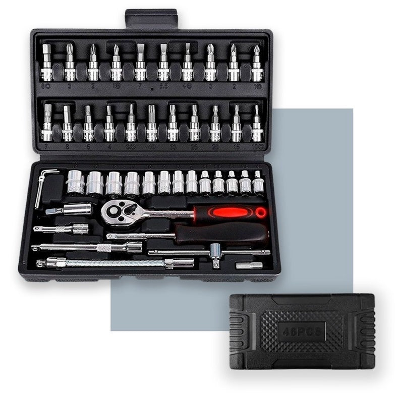 Kit Ferramentas 46 Peças Com Maleta Jogo De Ferramentas Completo