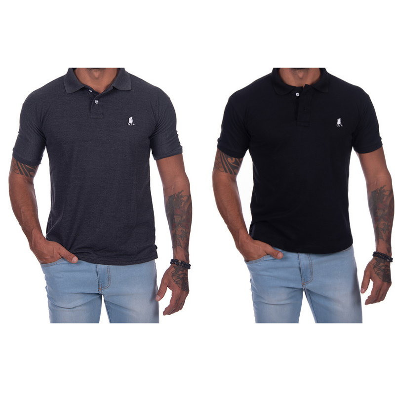 Kit  2 Camisas Polo Club Masculina Premium