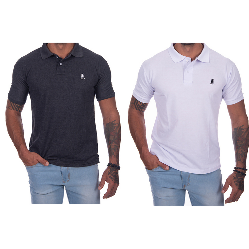 Kit  2 Camisas Polo Club Masculina Premium