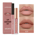 Langmanni | Conjunto 2 Peças Gloss e Lápis Labial Efeito Matte