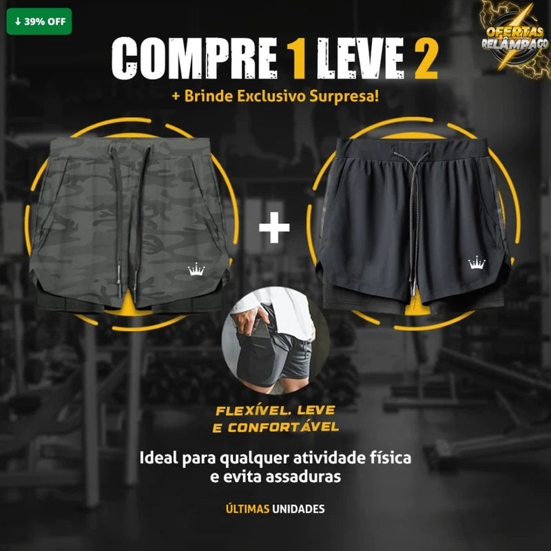 Shorts DryFit™ de Compressão TN - COMPRE 1 LEVE 2