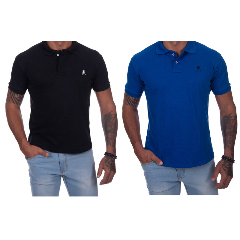Kit  2 Camisas Polo Club Masculina Premium