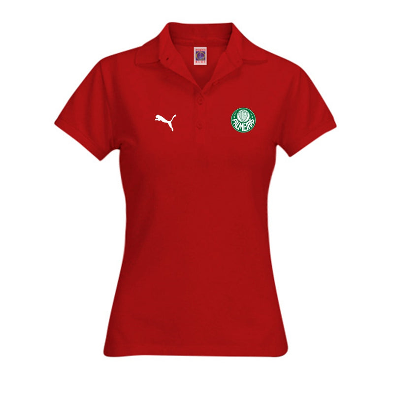 Camiseta Polo BabyLook Palmeiras Feminina