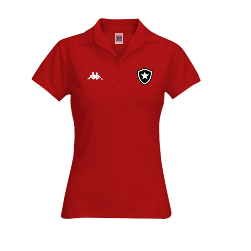 Camiseta Polo BabyLook Botafogo Feminina