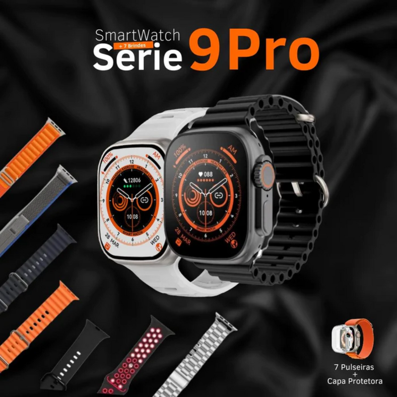 SmartWatch - Serie 9 Pro [Brinde: 7 Pulseiras + Capa Protetora]